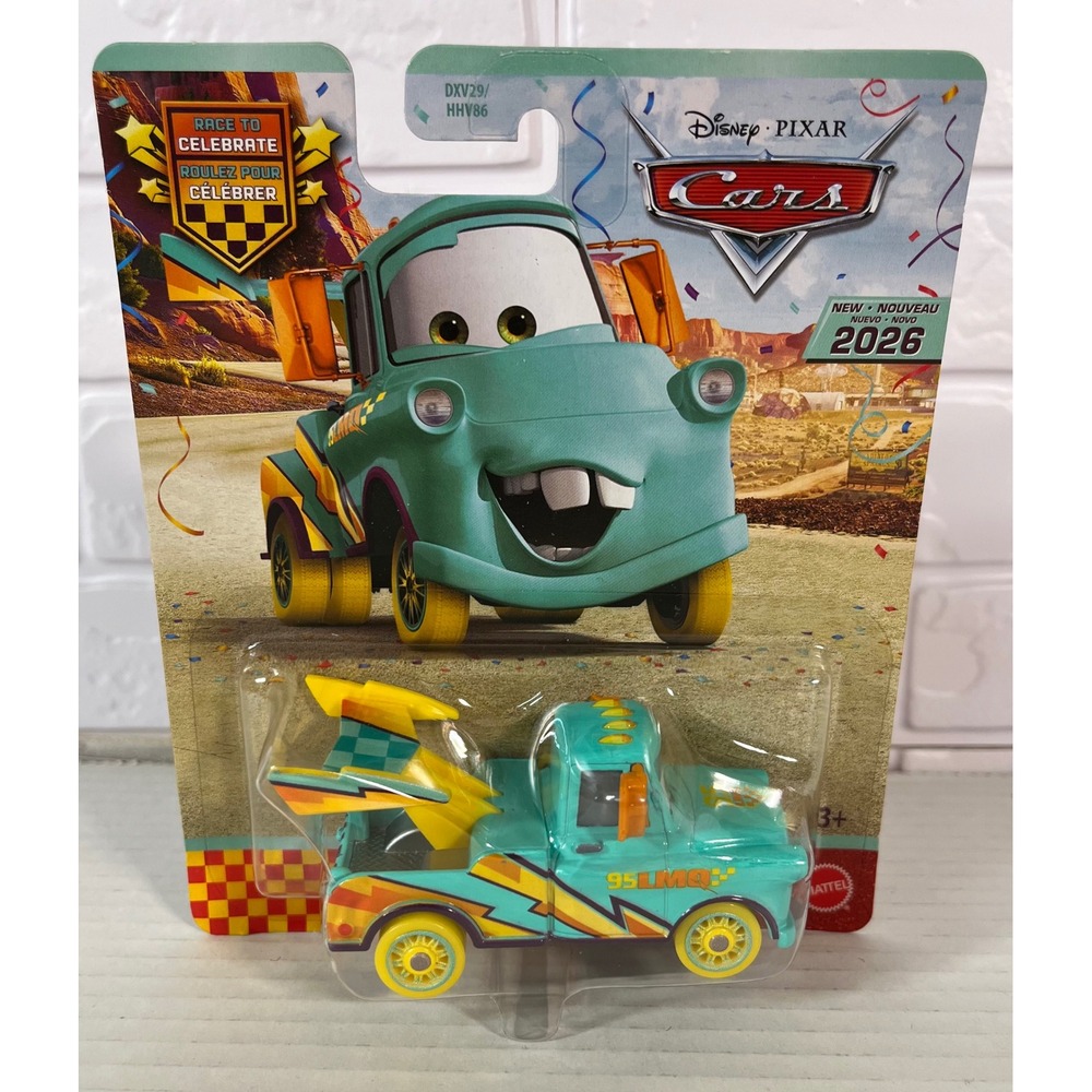 Mattel Disney Pixar Cars Mater Toy 1:55 Teal Race to Celebrate DXV29 HHV86